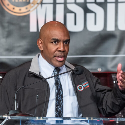 CS Sheffield speaking at NWABA's dinner and auction.